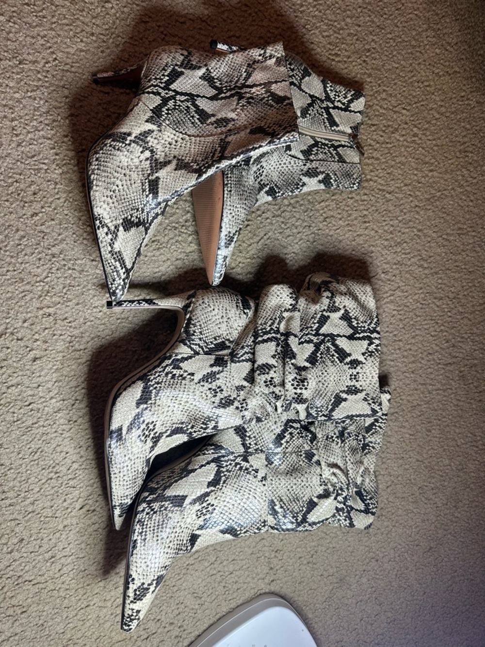 Shutz Snake Print bundle boots (2 pairs) 10b size